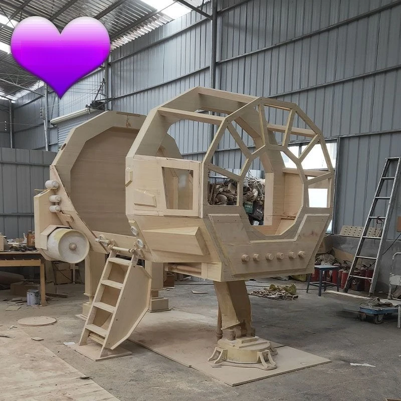 Customized creative furniture spaceship bed, theme hotel furniture modeling bed