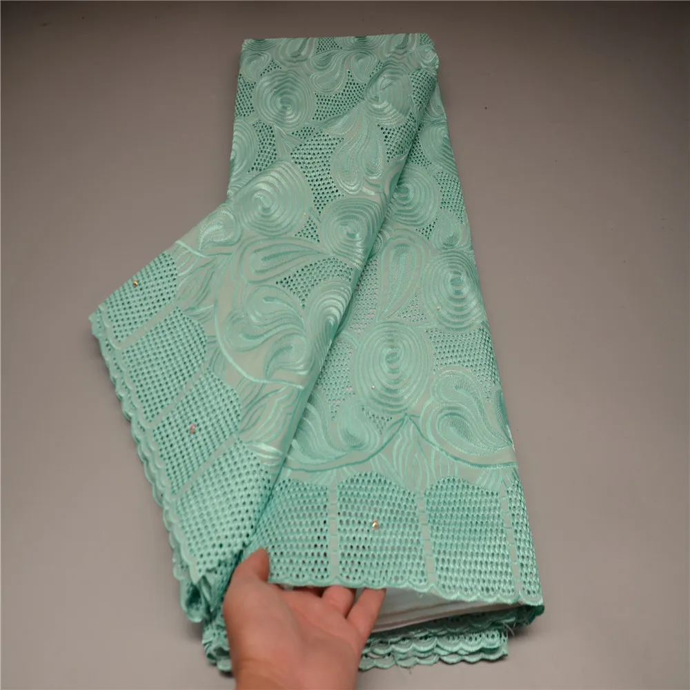 

High Quality African Tulle Lace Fabric Cotton Embroidery Swiss French Wedding Prom Dresses Damask Fabric For Sewing 5Yard PS942
