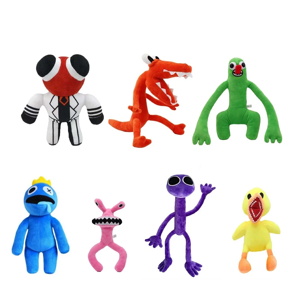 Populares Peluches de Rainbow Friends de 30 cm, Muñecos de Peluche de Monstruos Animados, Juguetes de Peluche de Personajes de Dibujos Animados para Regalos de Navidad