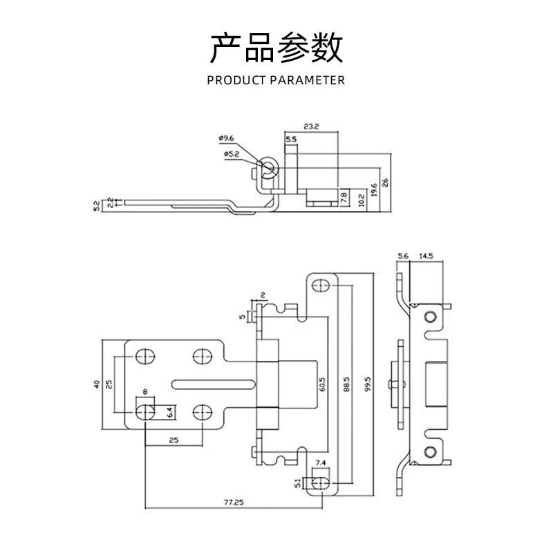Folding Pivot Joint Windows Doors Loaded Hardware Accessories 10pc Vintage Spring Hinge Metal Iron Furniture Self-closing Buffer
