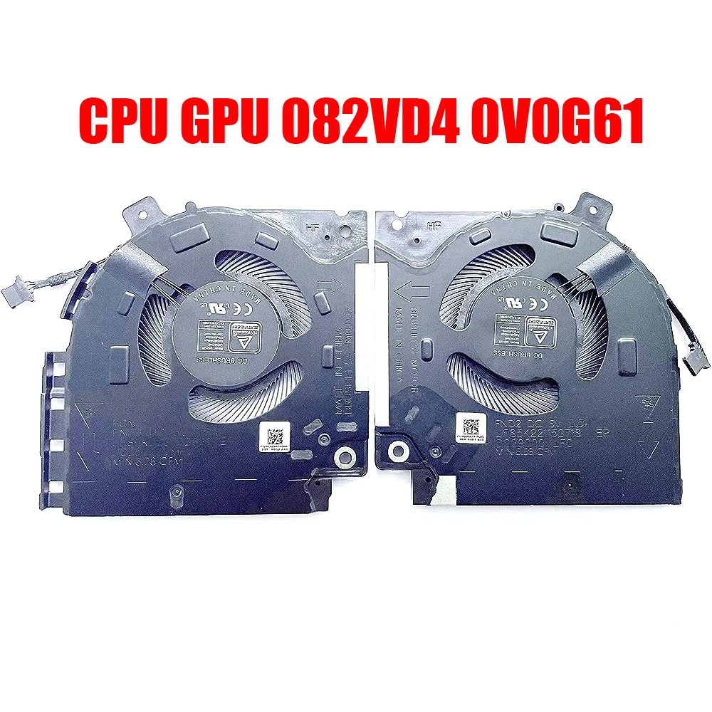 

Laptop Cooling Fan For Alienware X15 R1 082VD4 82VD4 DFS5K22305283T FND3 0V0G61 V0G61 DFS5K22115371S FND2 RTX30 DC5V A Pair