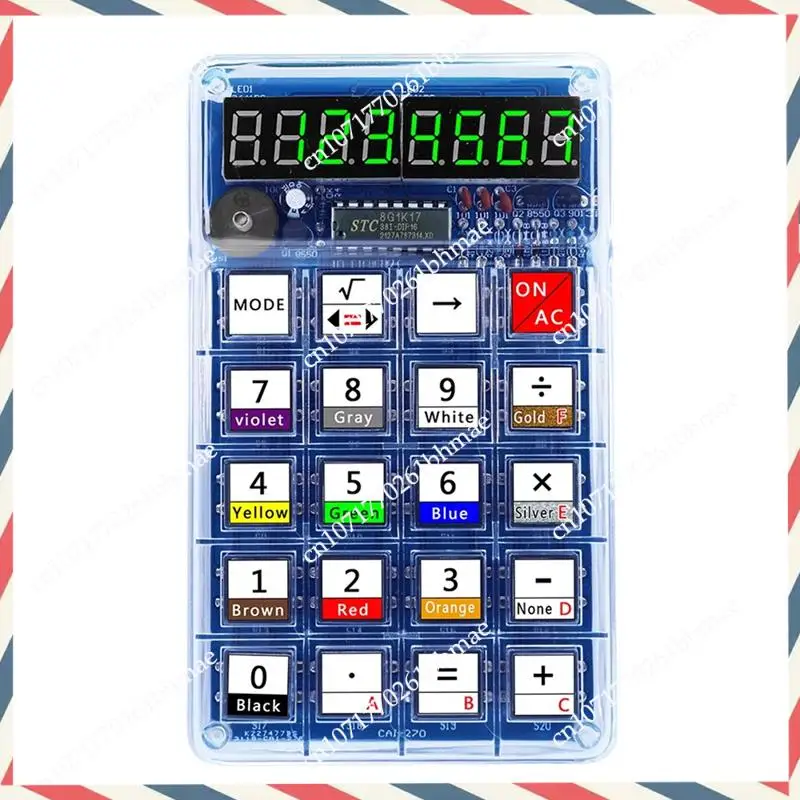 -A21Z Impara la saldatura con kit di calcolatrice a tubo digitale LED fai-da-te, controllato da 51 microcontrollori per la conversione di resistenza Proj