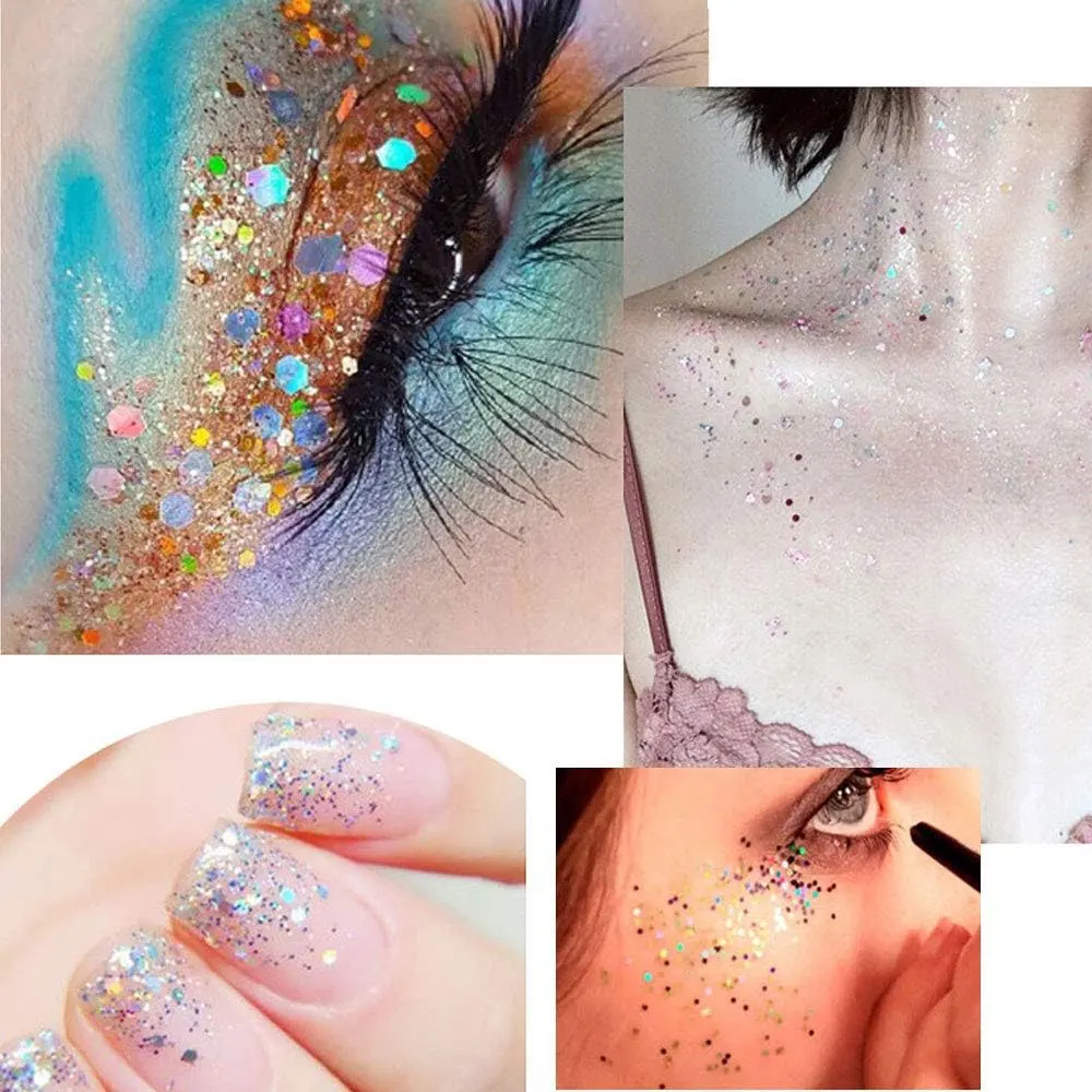 Polvere decorativa multicolore da 10/30/50 g, utilizzata per accessori per la decorazione delle unghie e riempitivi di processo