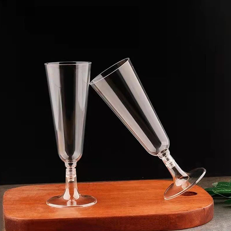 1/10 pz plastica usa e getta trasparente Champagne bicchieri da Cocktail bicchieri da vino festa di compleanno anniversario di matrimonio Festival Drinkware