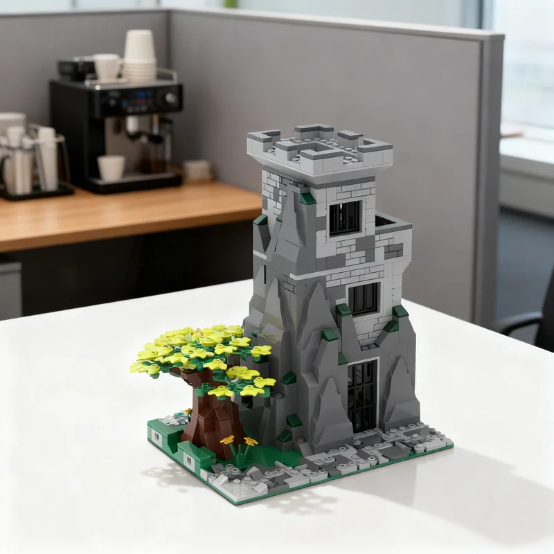 

592pcs MOC Modular Prison Tower Streetscape Model Building Blocks Creative Gift DIY Display Decor Adult Premium Kids Desk Home
