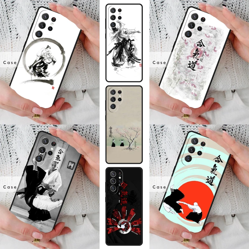 Aikido Japanese Martial SOFT TPU Phone Case for Samsung Galaxy S26 S25 S24 S23 S22 S21 S20 Note10 Plus FE Ultra Cover
