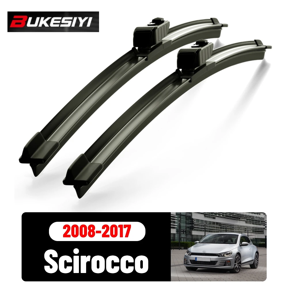 2PCS Front Wiper For Volkswagen Scirocco 2008-2017 Silent Durable High Quality Windshield Wiper Blades Accessories 2012 2016