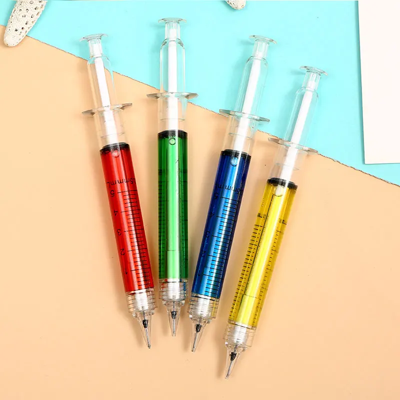 80Pcs Needle Tube Syringe Shape Mechanical Pencil Office School Stationery