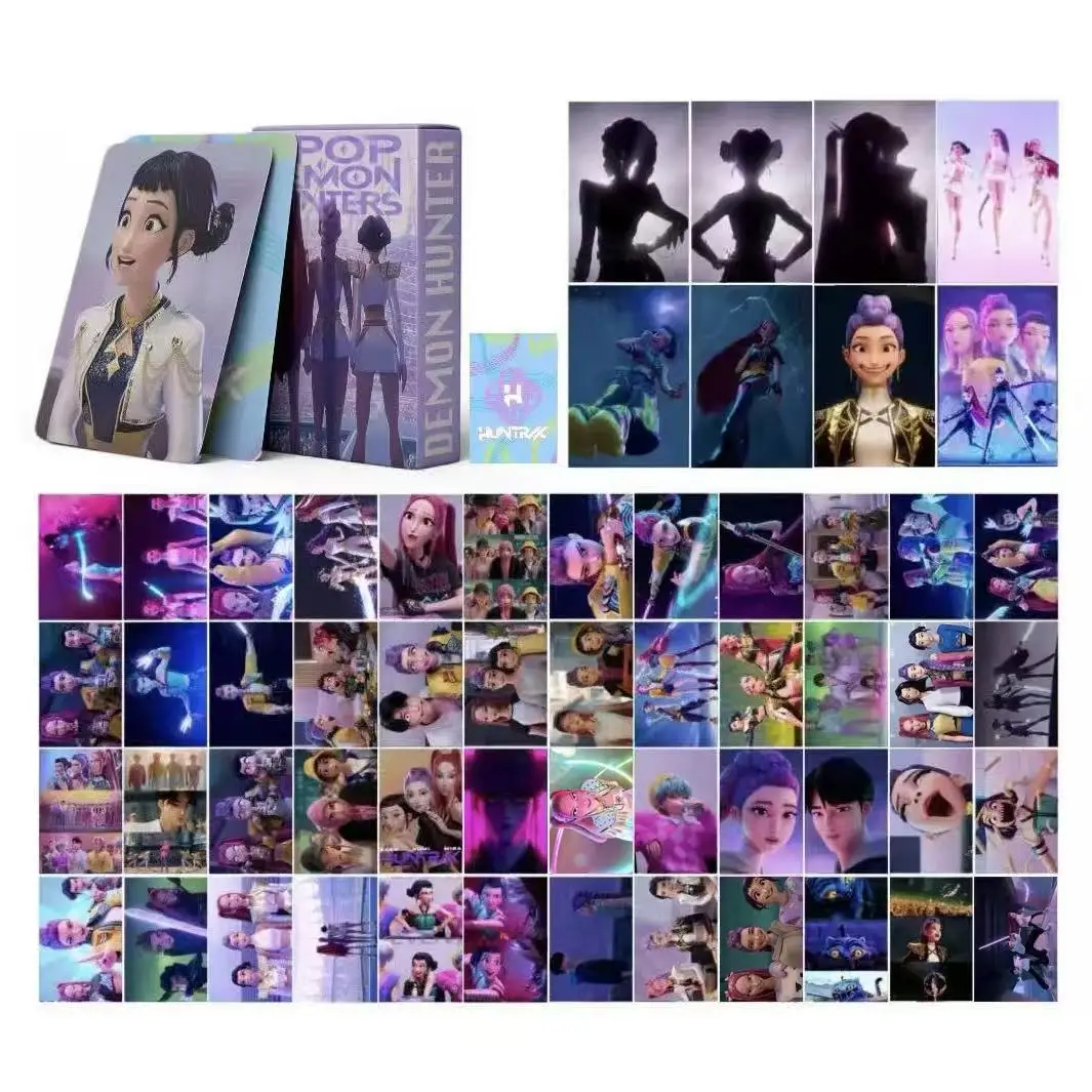 

55 pieces of kpop demon hunter game cards collect anime animation surrounding LOMO cards children's toys