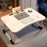 Laptop Bed Tray Table Portable Foldable Computer Desk Study Desk Bed Office Portable Folding Small Desk with Storage Notch