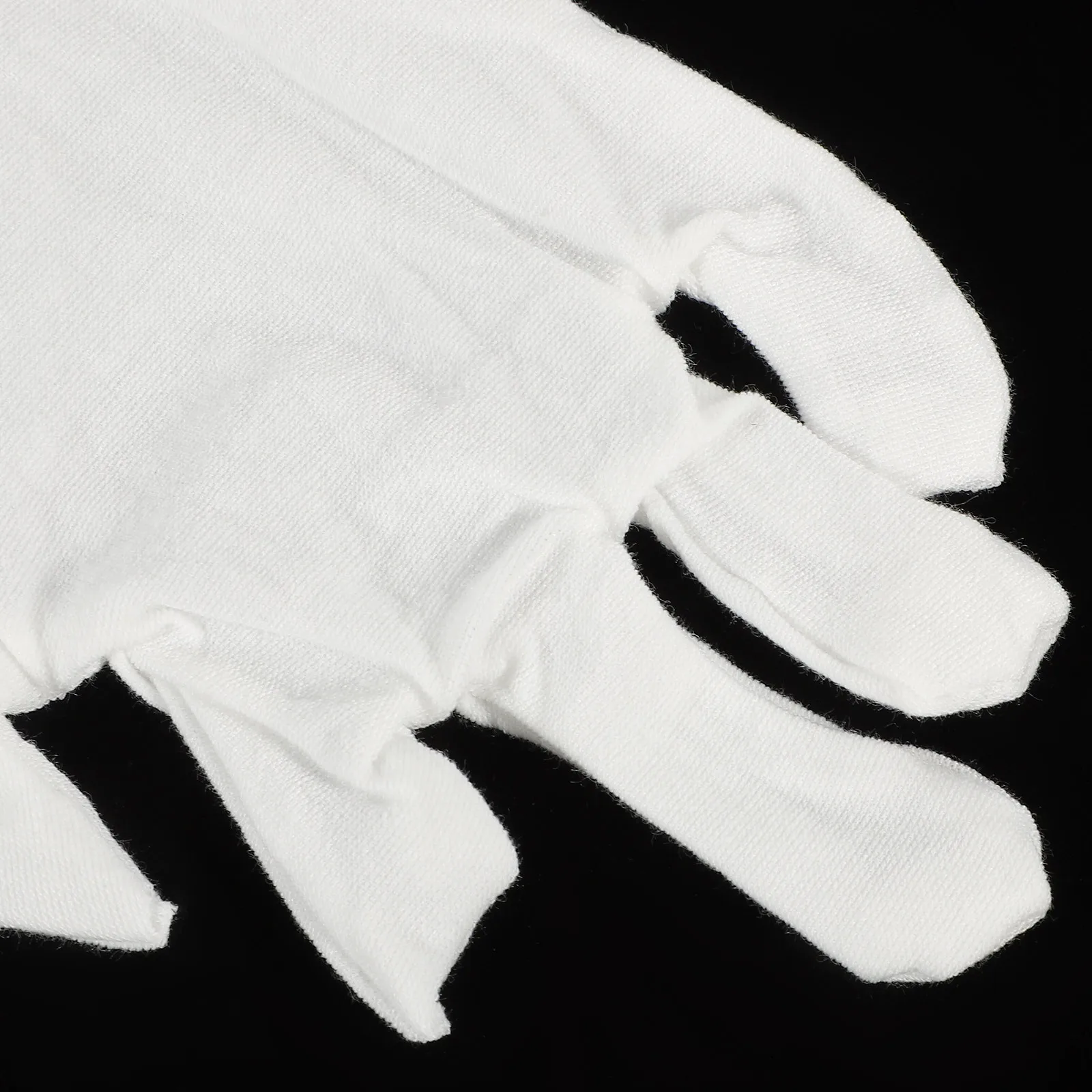 

12Pairs White Cotton Gloves Fingerless Soft Moisturizing Breathable for Dry Hands Working Gloves for Adult Men Women