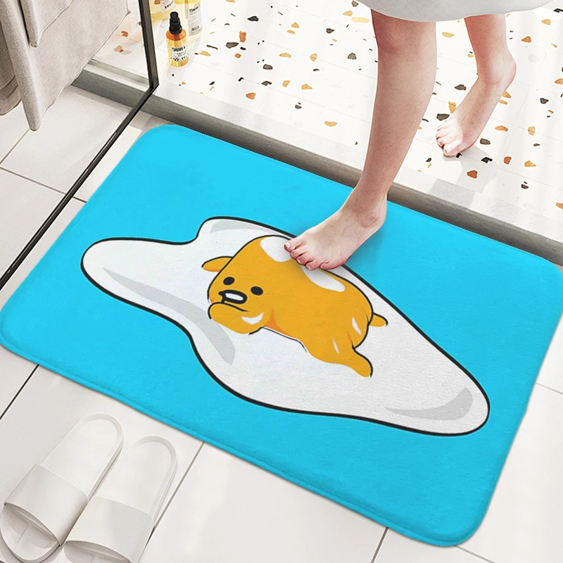 Bathroom Foot Mat G-Gudetama Kawaii Custom Doormat Entrance Door Slip-resistant Non-slip Hallway Kitchen Rug Room Floor Carpet