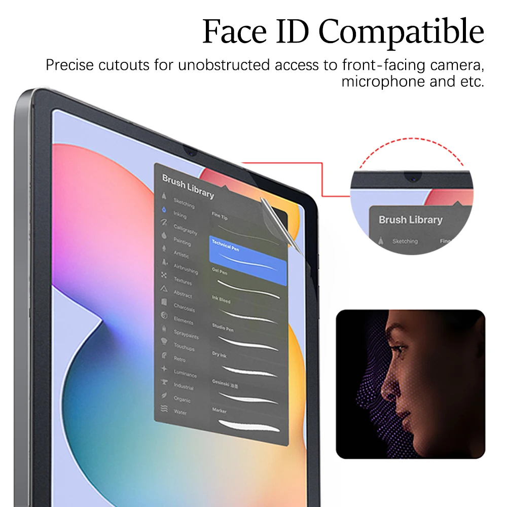 3 Stück Papiergefühl wie Displayschutzfolie für Samsung Galaxy Tab S7 S8 S9 Plus Ultra Samsung Tab S6 Lite S7 S9 Fe A8 A9 A7 Kein Glas – Detail 6
