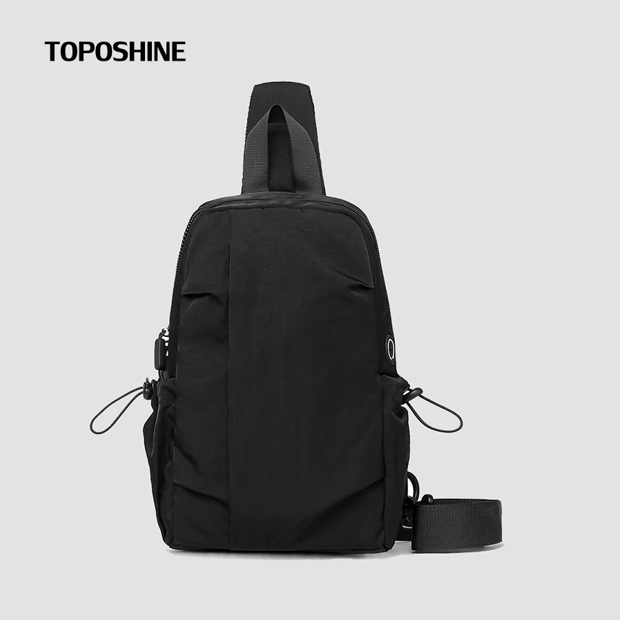 

Toposhine, новая модная спортивная водонепроницаемая сумка на плечо, функциональная нагрудная сумка, сумка-мессенджер, мужская нагрудная сумка из нейлоновой ткани высокого качества