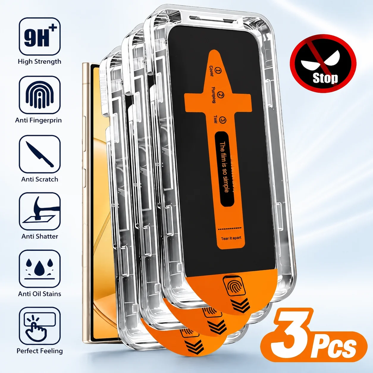 3Pcs Privacy Tempered Glass for Samsung Galaxy S26 S25 S24 Ultra S23 S22 S21 Plus S25 S26 Edge One Click Installation Protector