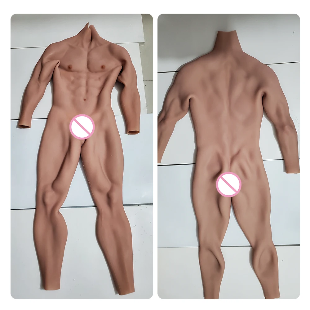 EYUNG Artificial Chest Men Crossdressing Silicone Muscle Bodysuit Male Muscles Cosplay Fake Muscle Silicone Chest False Chest