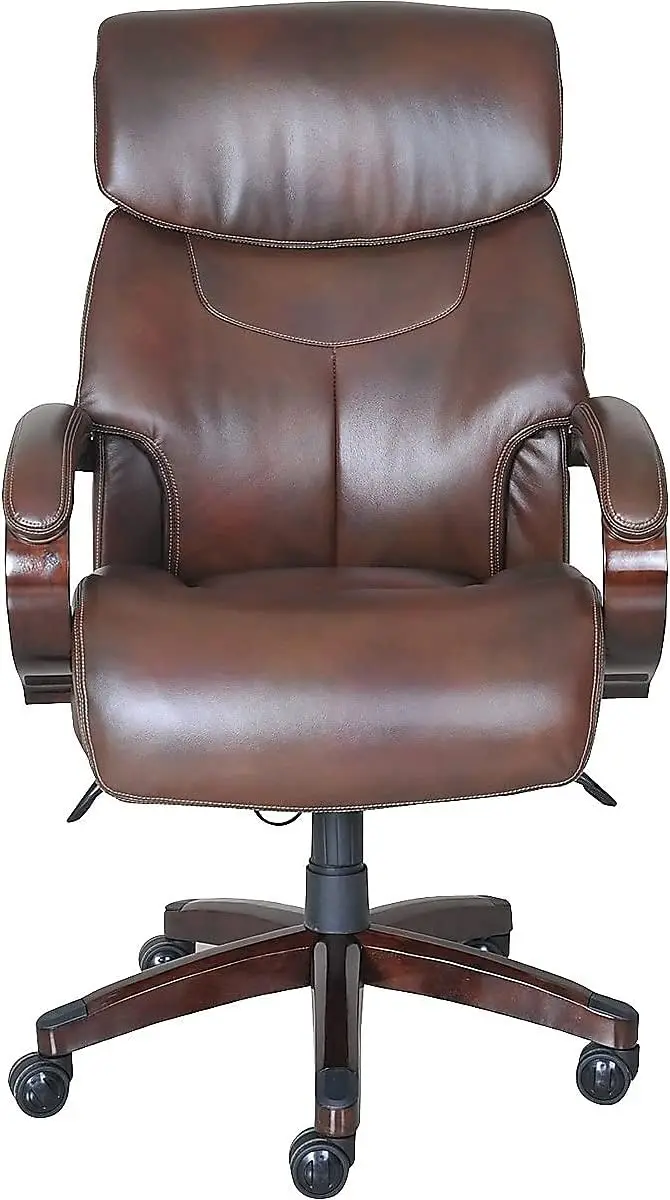 La-z-Boy-silla ejecutiva de cuero 1104593, asiento de cuero reforzado, para chico