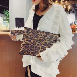 Elegant Snakeskin Envelope Handbag Fashion Animal Print Women Bag  Large Capacity Briefcase PU Envelope Wallet Purse