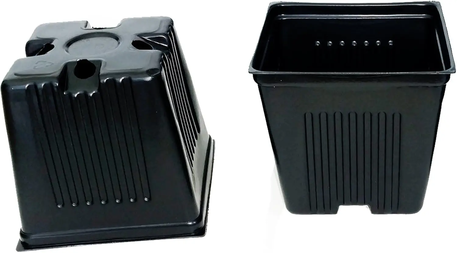 

Durapot Square Plastic Nursery Pots, 4" - Qty.150 - Flowers Seed Starting Strawberries Herbs