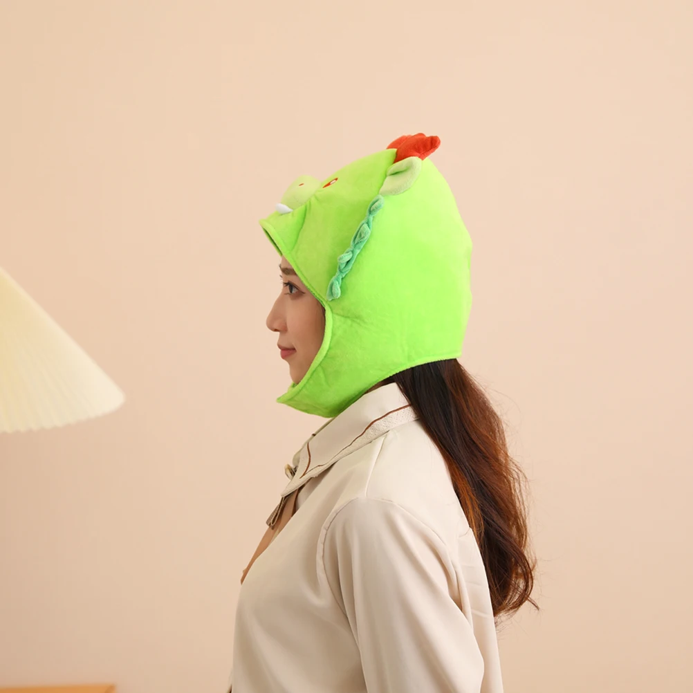

Creative Dragon Hat Party Costume Cosplay Headwear Photo Props Cartoon Design Comfortable Lively Year