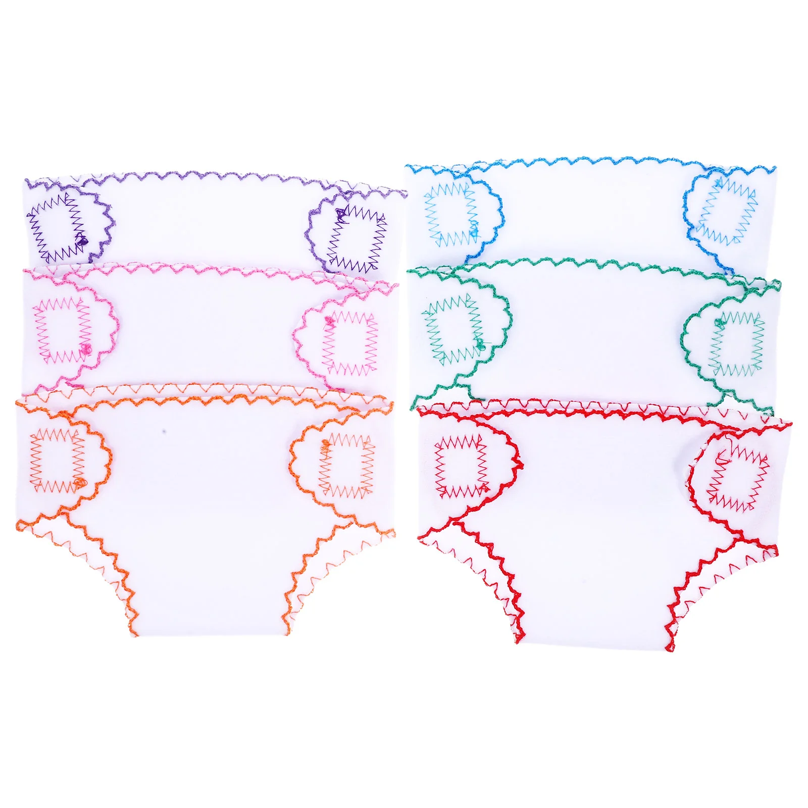 6 Pcs Cloth Diapers Making Materials Clothes Accessories Mini Toys Nappy Pant for Baby Nappies DIY Accessory Kids