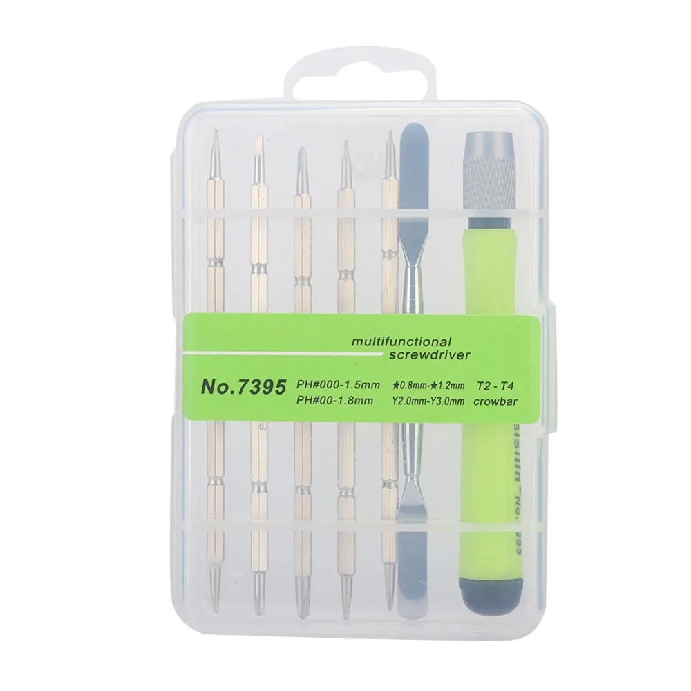 Green Multi-function Precision Screwdriver Set Steel Length 11cm Electronic Device Disassembly Bits