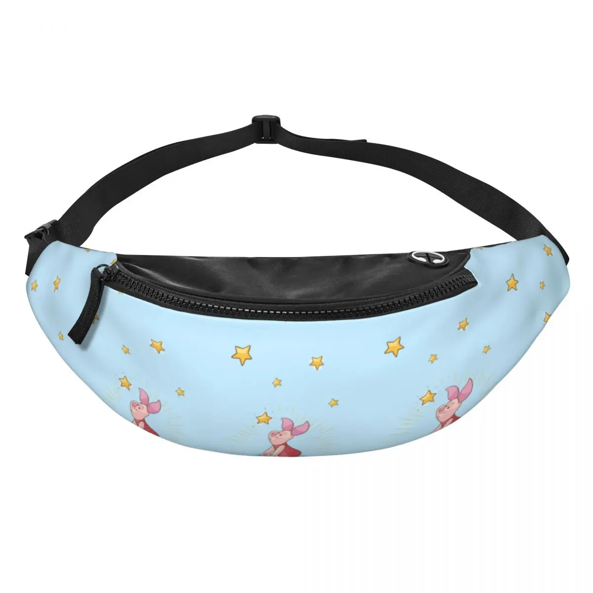 

Custom P-Piglets Anime Big Movie Fanny Pack Women Men Crossbody Waist Bag for Hiking Phone Money Pouch