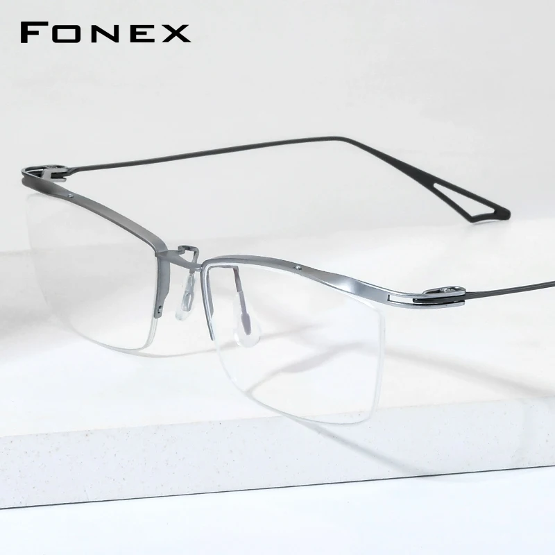 fonex-titanium-eyeglasses-frame-men-brand-design-semi-rimless-square-glasses-ultralight-japanese-high-end-half-rim-eyewear-98640