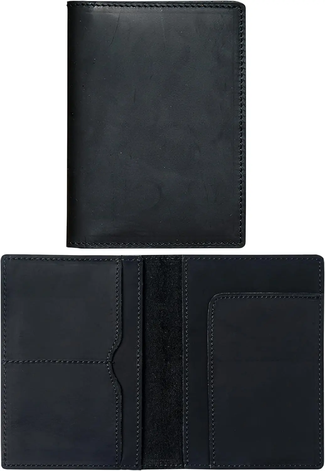 

Genuine Leather Passport Holder with Card Slots - Handmade Travel Wallet for Secure Document Storage and Easy Access