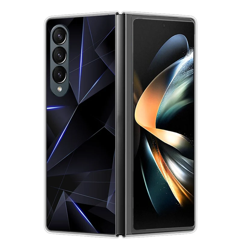 Para Samsung Z Fold 5 funda bonita de moda dura transparente para teléfono Samsung Galaxy Z Fold5 5G ZFold 4 6 5G carcasa protectora ZFold6