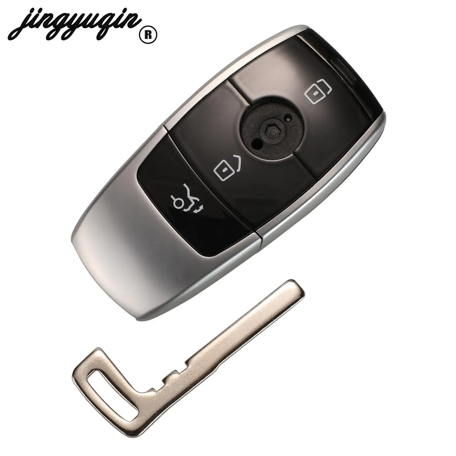 jingyuqin 3-przyciskowa obudowa zdalnego kluczyka samochodowego do Mercedes Benz 2017 E Class W213 2018 S Fob Smart Case