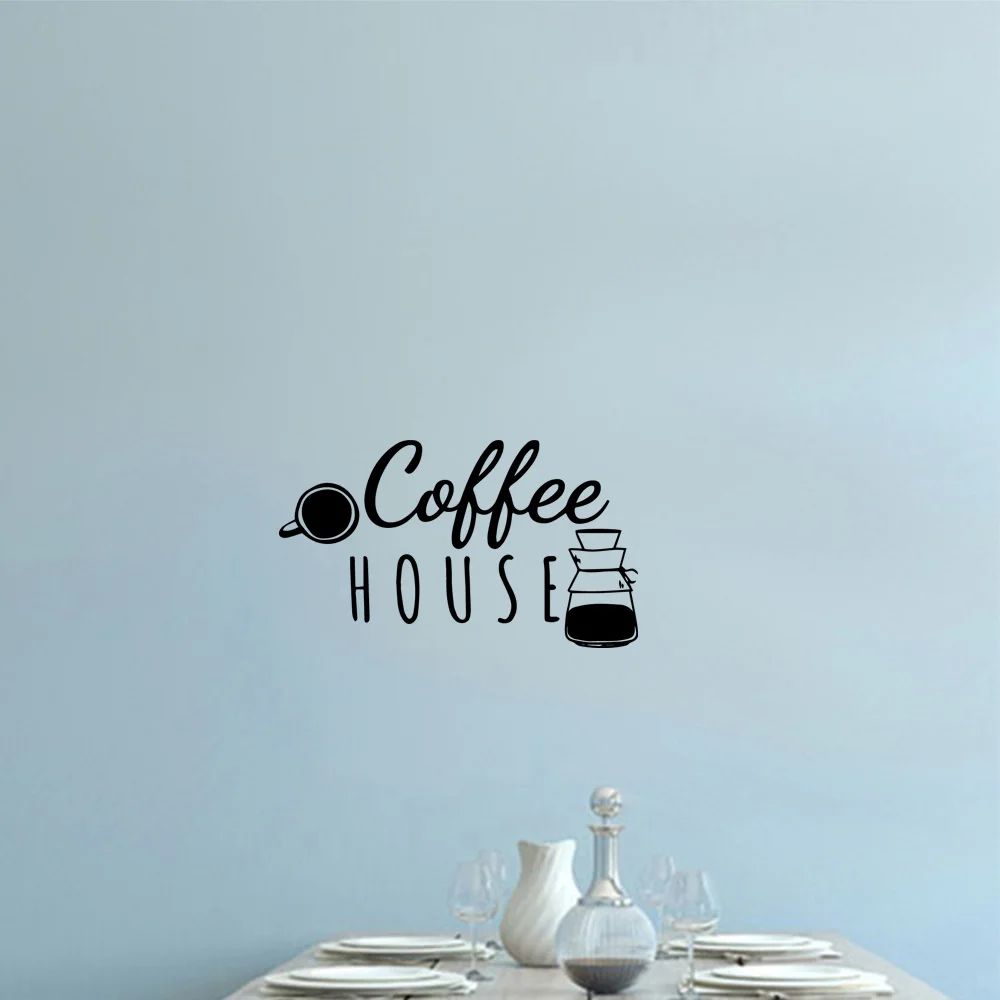 1 pc nice coffee house decor Wall Sticker Pvc Wall Art Stickers Modern Fashion Wallsticker For Kids Rooms Diy Home Decoration