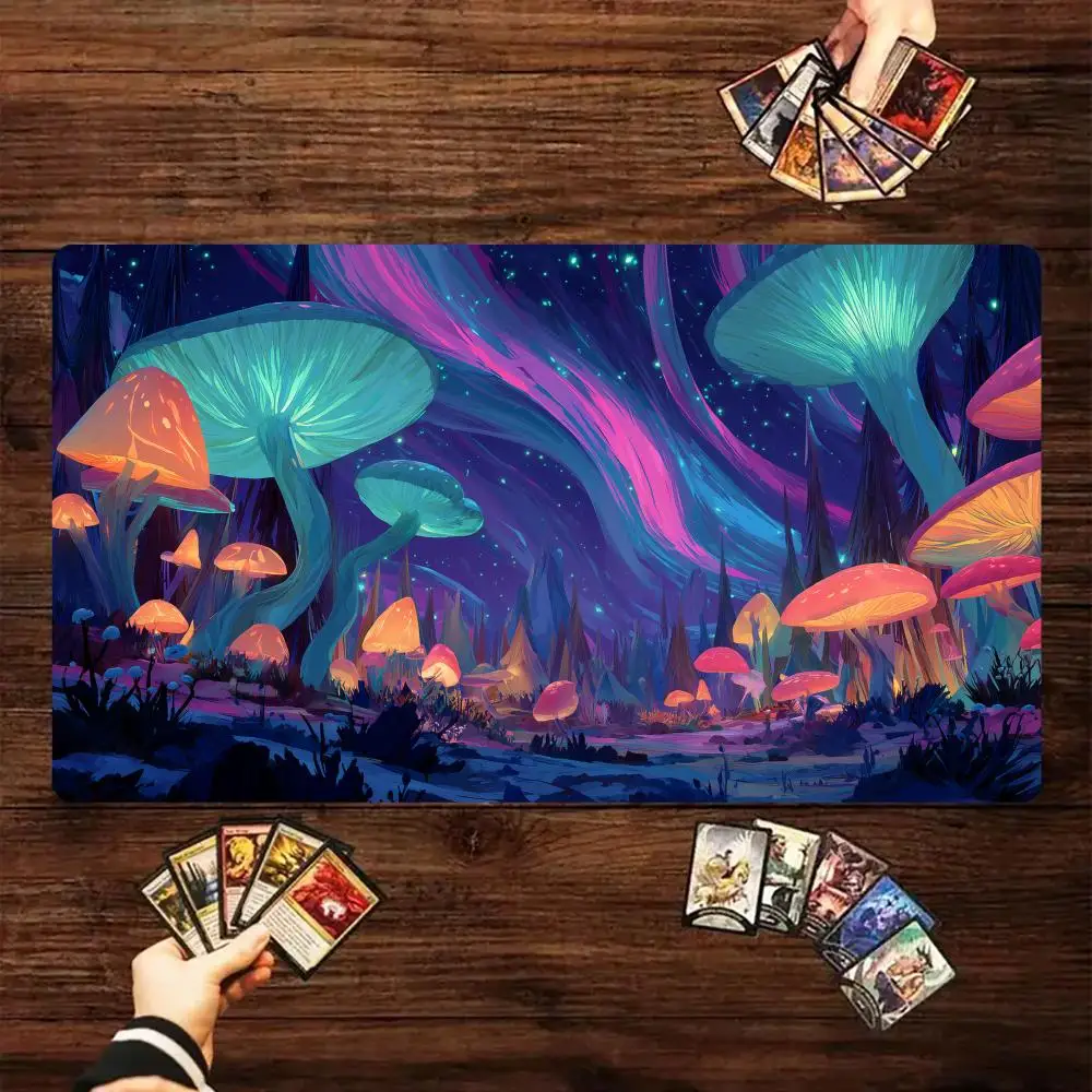 Mushroom Secret Realm Magic Card Battle Mat TCG Playmat Anti-slip Base 35X60CM gathering gaming mats Board Game Mat for TCG