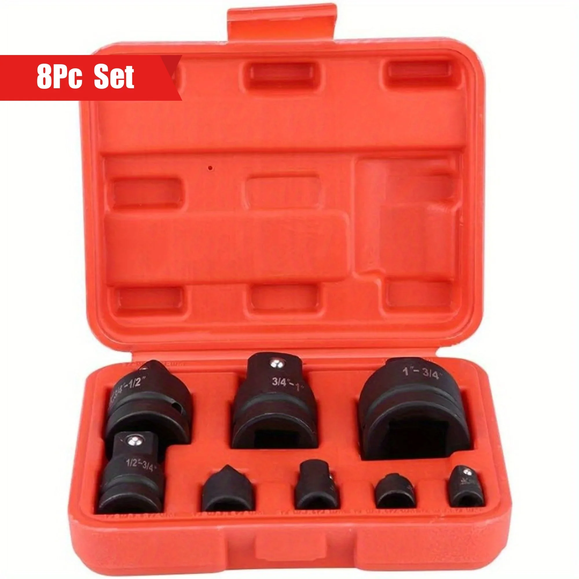 

8pc Socket Convertor Adaptor Reducer Converter Adapter Set 1/ 4 3/ 8 1/ 2 3/ 4 1, Manufactured from Chrome Molybdenum Steel Tool