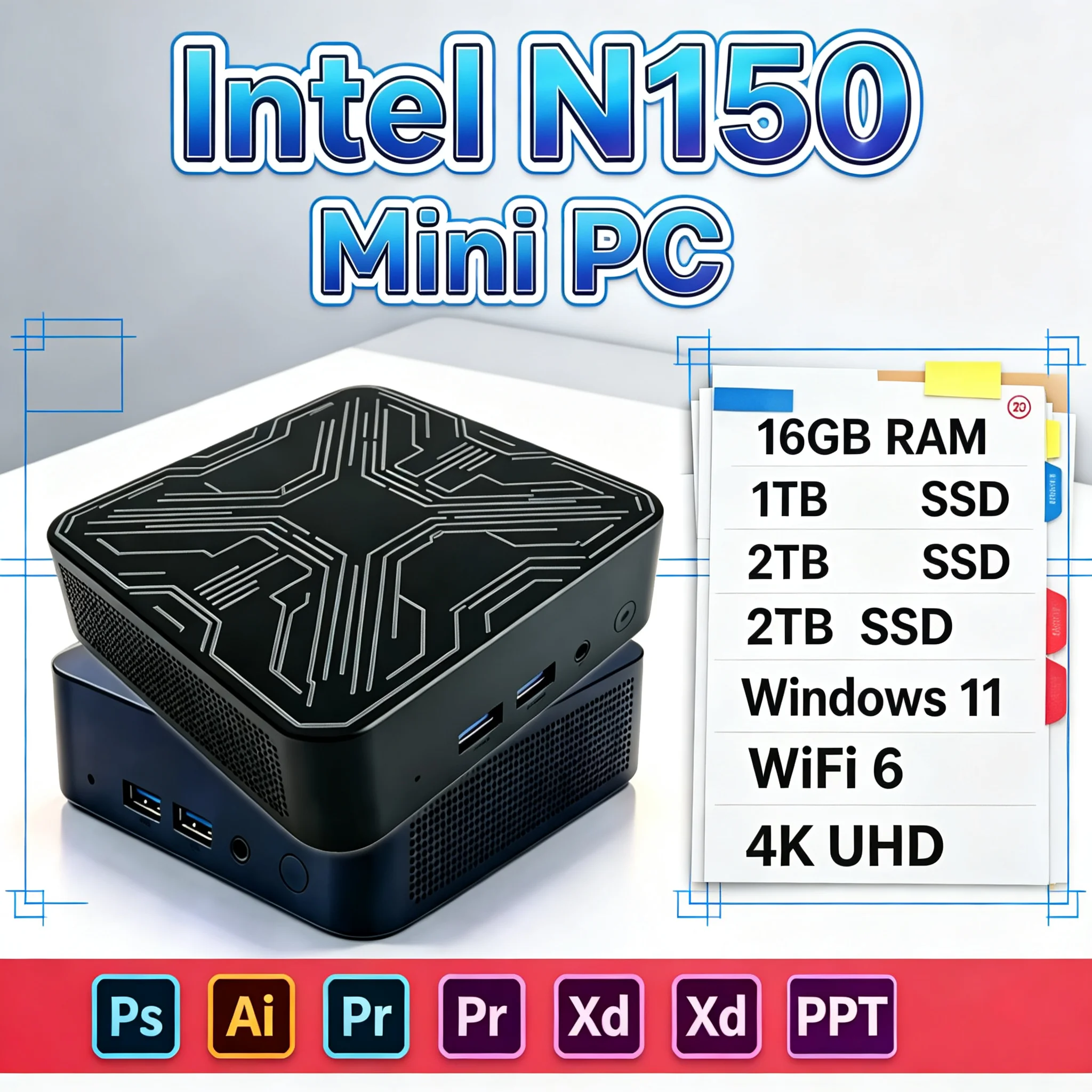 2026 Mini PC Intel I9‑10980HK Windows 11 16GB 1TB SSD Computer Dual WIFI 6 BT5.2 4K HD Gaming Desktop Speedy Boot