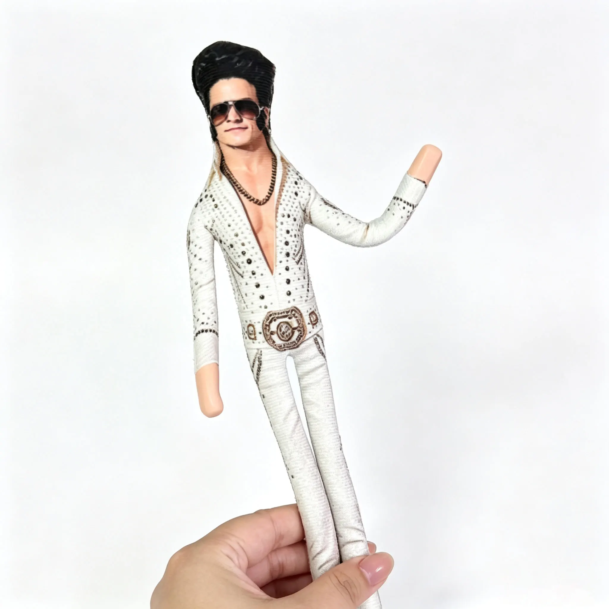 Novelty Elvis Abstract Funny Bendable Plush Doll, Wire Skeleton Pose‑able Stuffed Toy, Collectible Figure Merchandise view 5