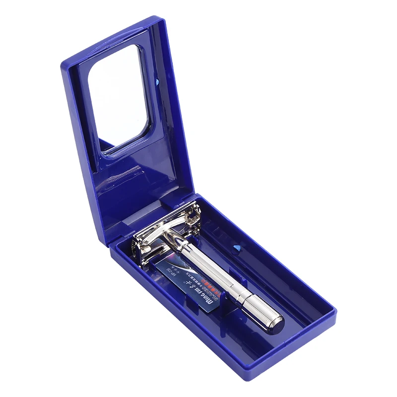 TTO Double Edge Safety Razor Wet Shaving for Men Women with 1 Blades Travel Case Zinc Alloy Metal Shaver