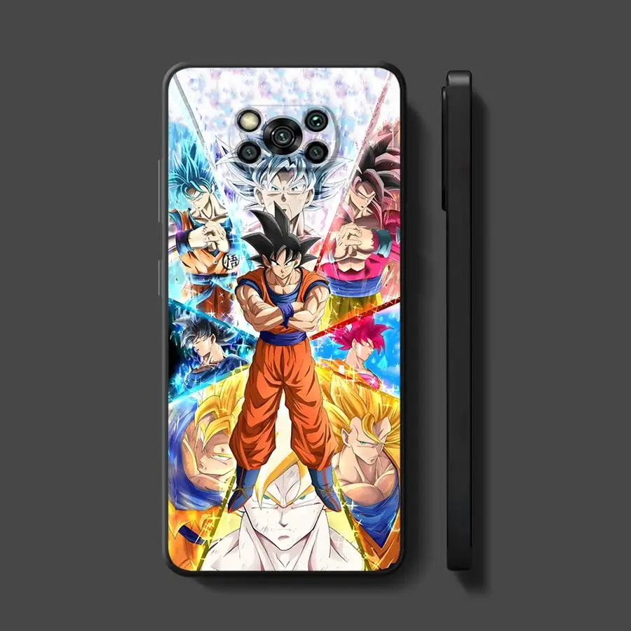 Dragon Ball Handsome Goku Case for Xiaomi Poco C40 C50 F3 F7 C75 X7 C71 C51 C61 X5 M3 M4 Pro X3 NFC X4 Pro M5s M7 Black Soft - view 6