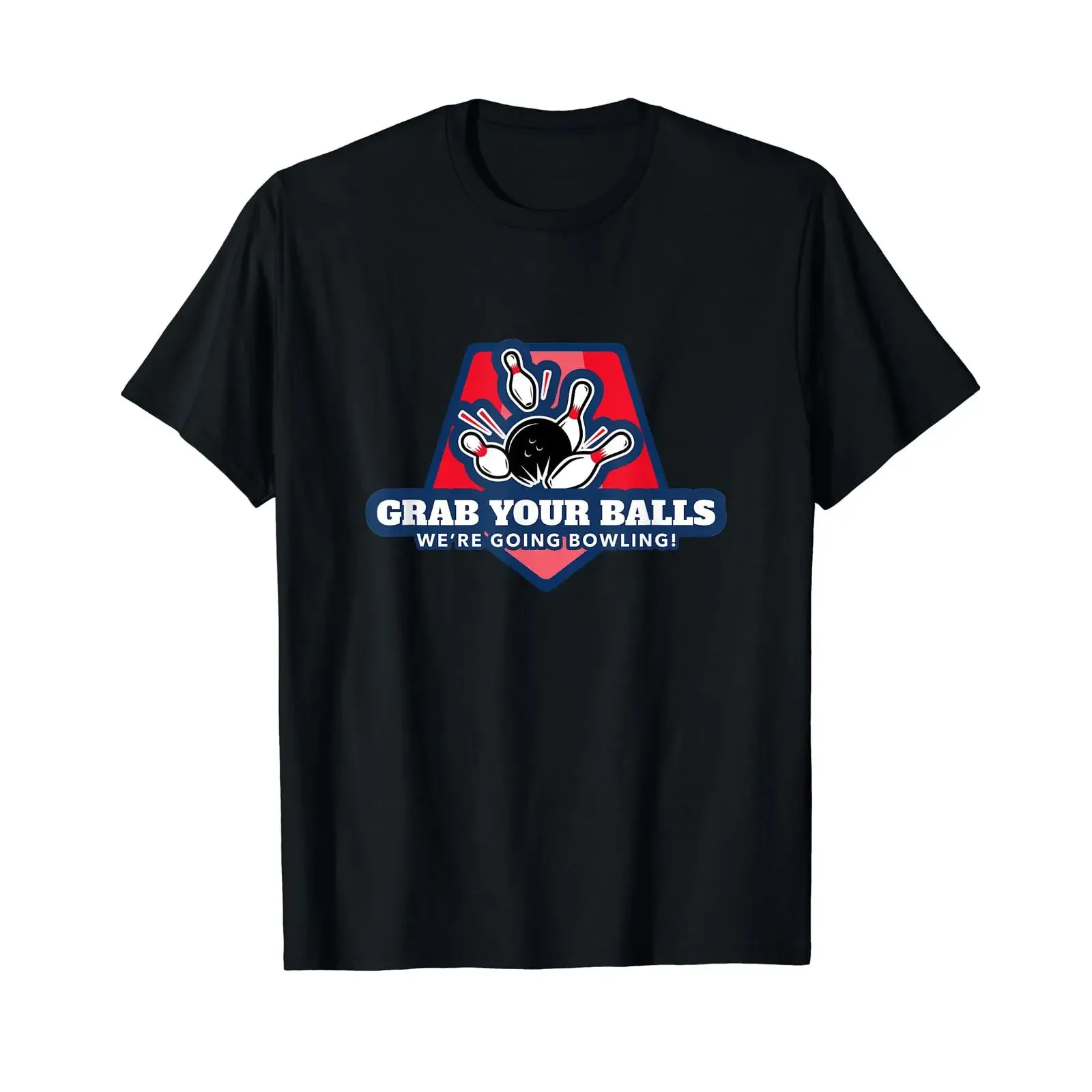 Funny Dad Joke Bowler Grab Your Balls We're Going Bowling T Shirt vintage Washed Unisex Soft Stretched Versatile