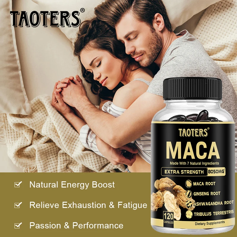 Maca Capsules - Helps with Athletic Performance, Muscle Repair and Fatigue Resistance, Improves Muscle Mass and Endurance