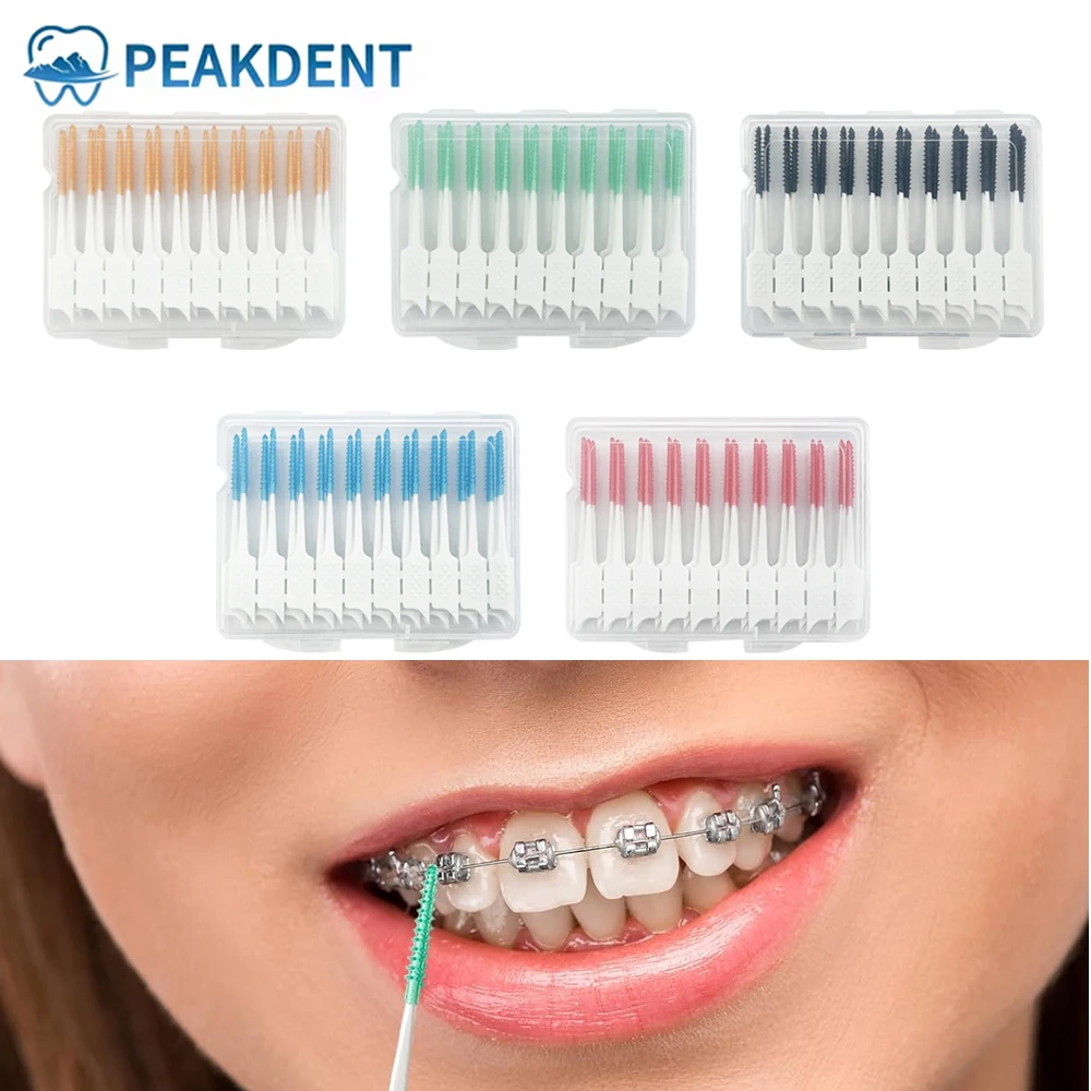 

200 шт./кор. межзубные силиконовые щетки, зубочистки, щетка между зубами с резьбой, мягкие резиновые инструменты для чистки зубов