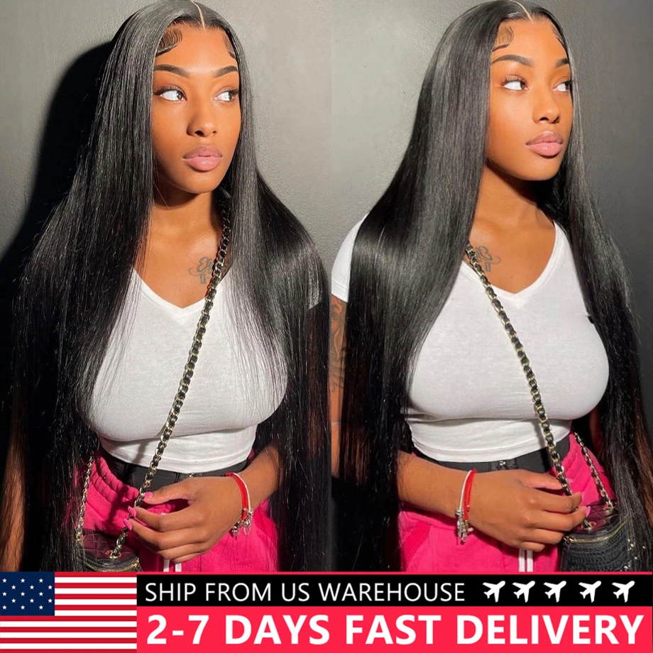 13x6 Hd Lace Frontal Wig 32Inch Human Hair Wigs For Women Pre Plucked With Baby Hair 13x4 Straight Lace Front Wigs Human Hair