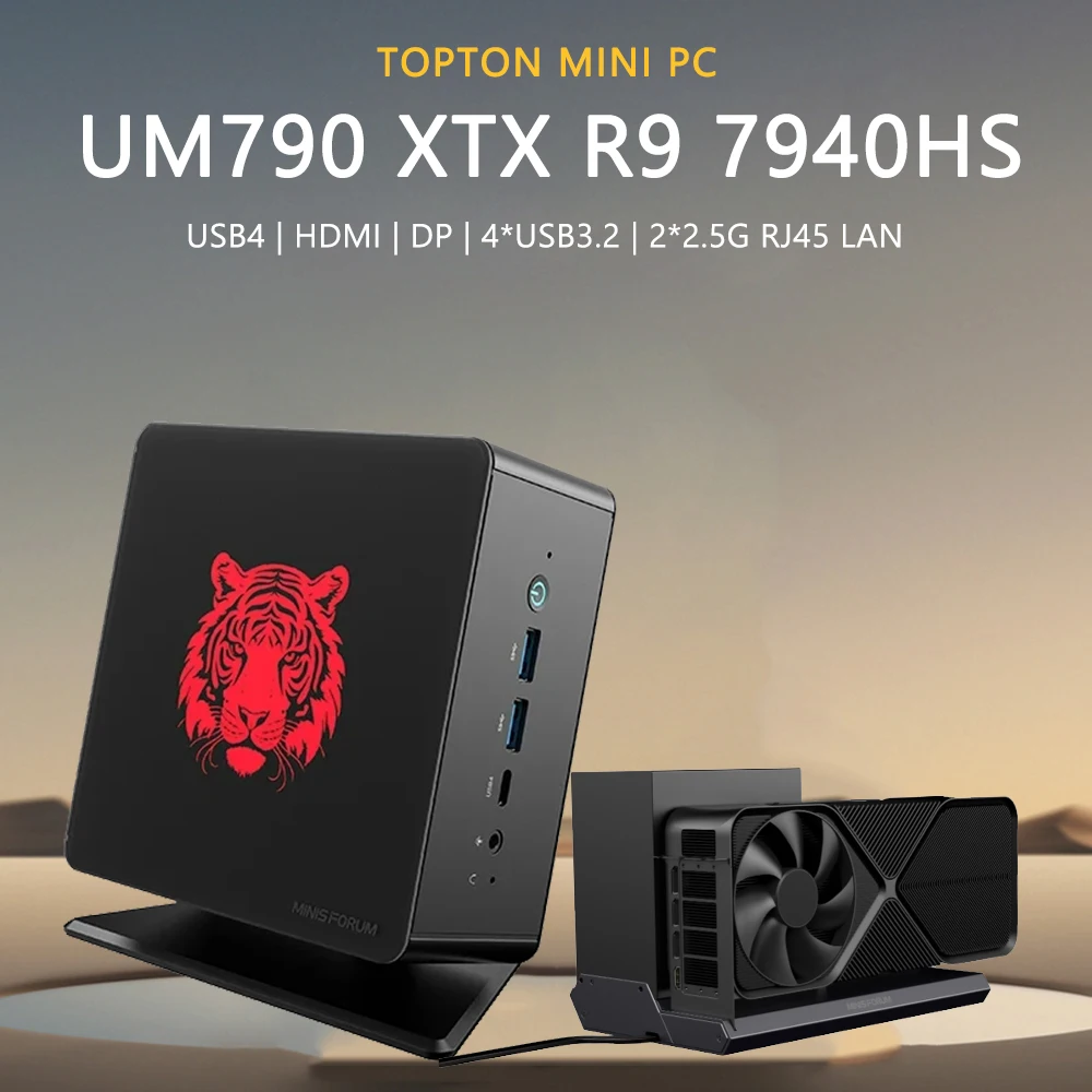 

UM890 UM880 Pro MINISFORUM Mini PC Gamer AMD Ryzen 9 8945HS 7 8845HS 2*DDR5 5600MHz 2*PCIE4.0 2*USB4.0 Windows 11 NUC WiFi6E