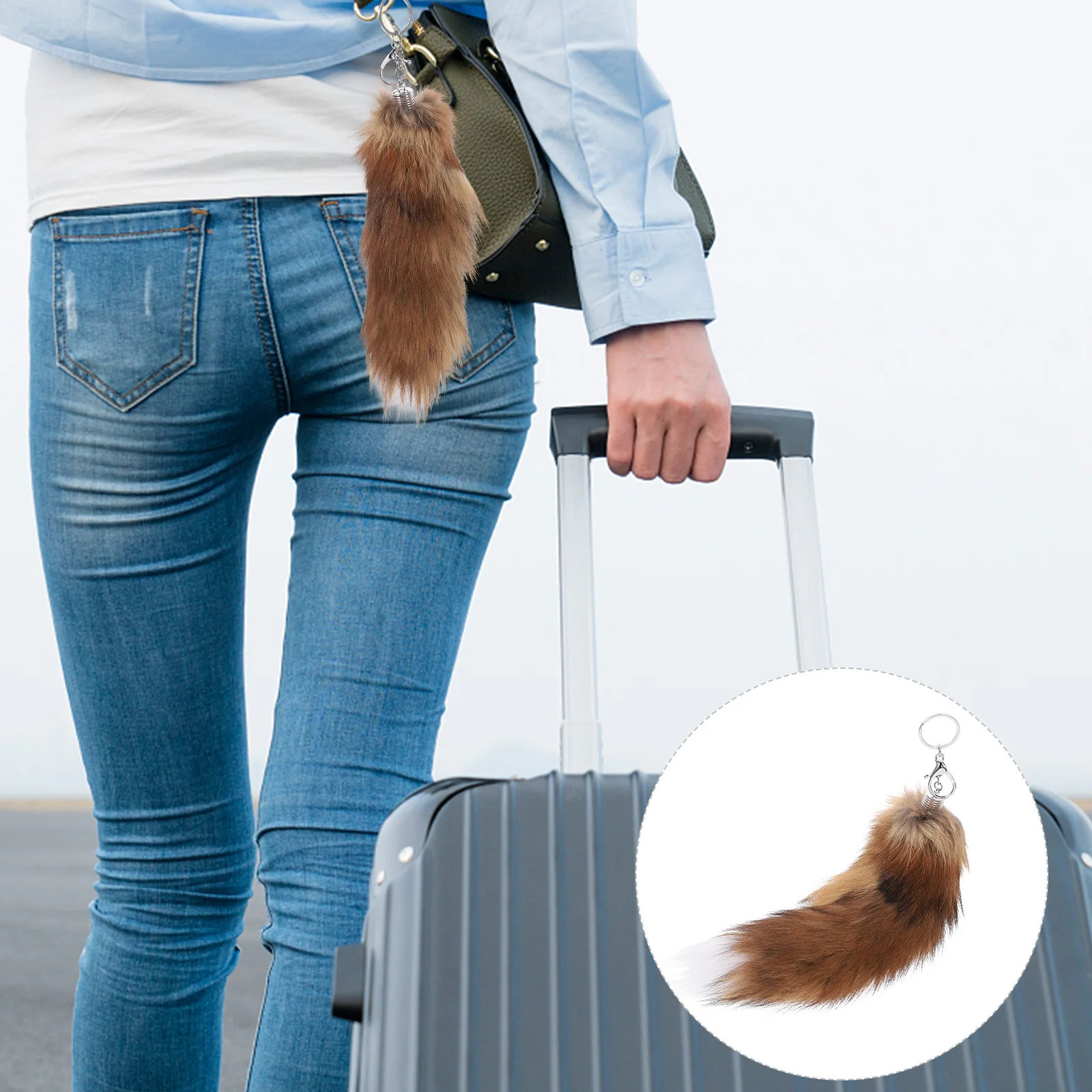 

Premium Fox Tail Key Chain Handbag Hanging Accessory with Elegant Design for Daily Use Or Special Occasion Gift for Friends
