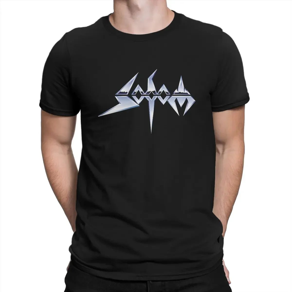 Sleeve Sodom T Shirt O Neck Clothing Summer Men's T-Shirts Metal Logo Funny Pure Cotton Tees Short  men clothing