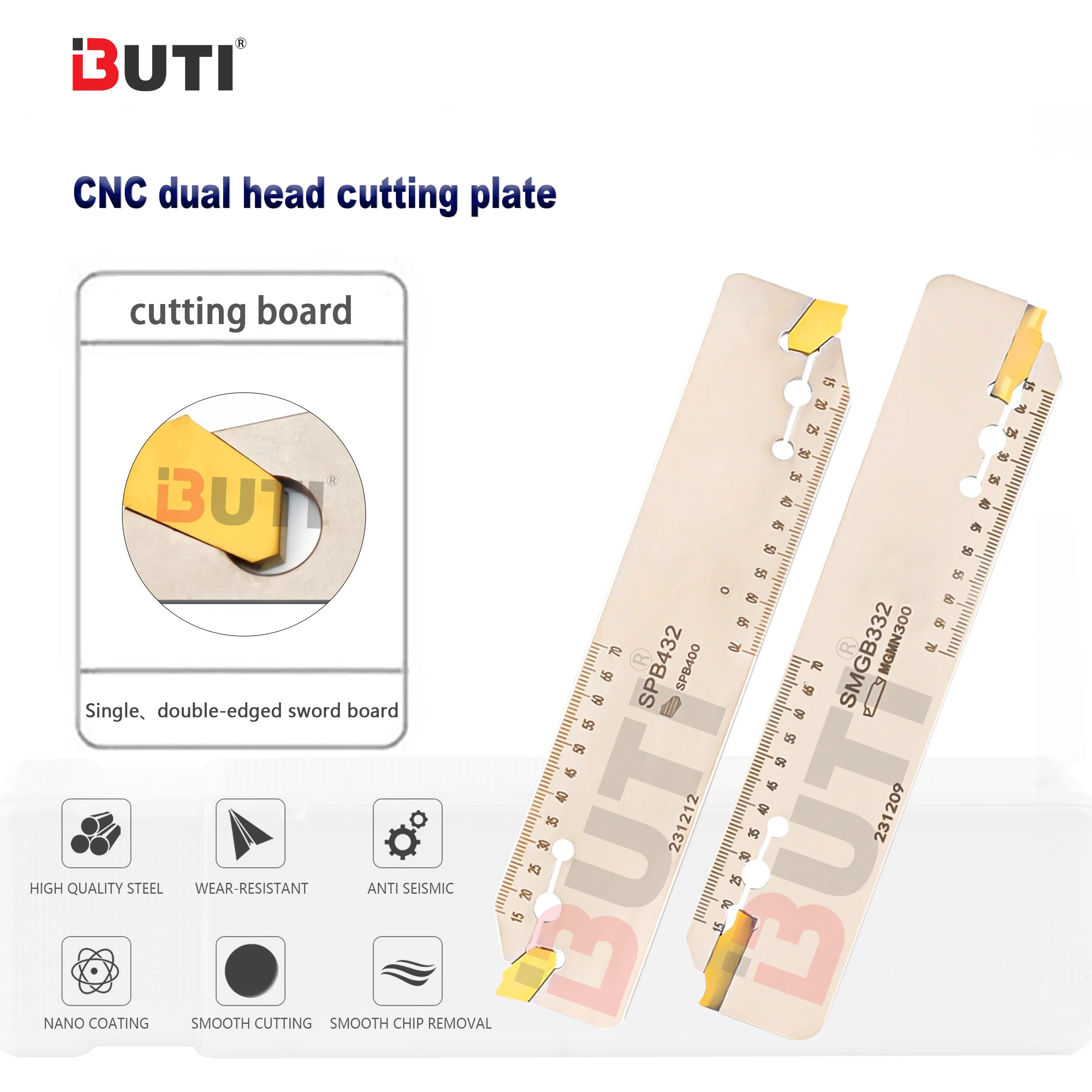 

SPB426 SMGB326 TGB326 SMBB1626 Сейсмическая доска для ножей с одной и двойной головкой, внешний диаметр с ЧПУ, держатель лезвия, пластины для лезвий