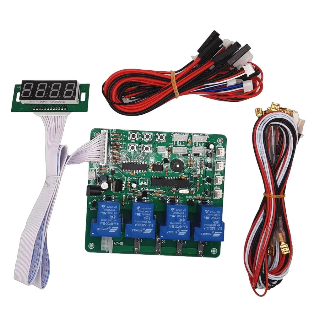 Multi Channel Timer Board com botões para máquina de lavar carro, máquina de venda automática de água, Time Control PCB, Coin Operated, JY-21