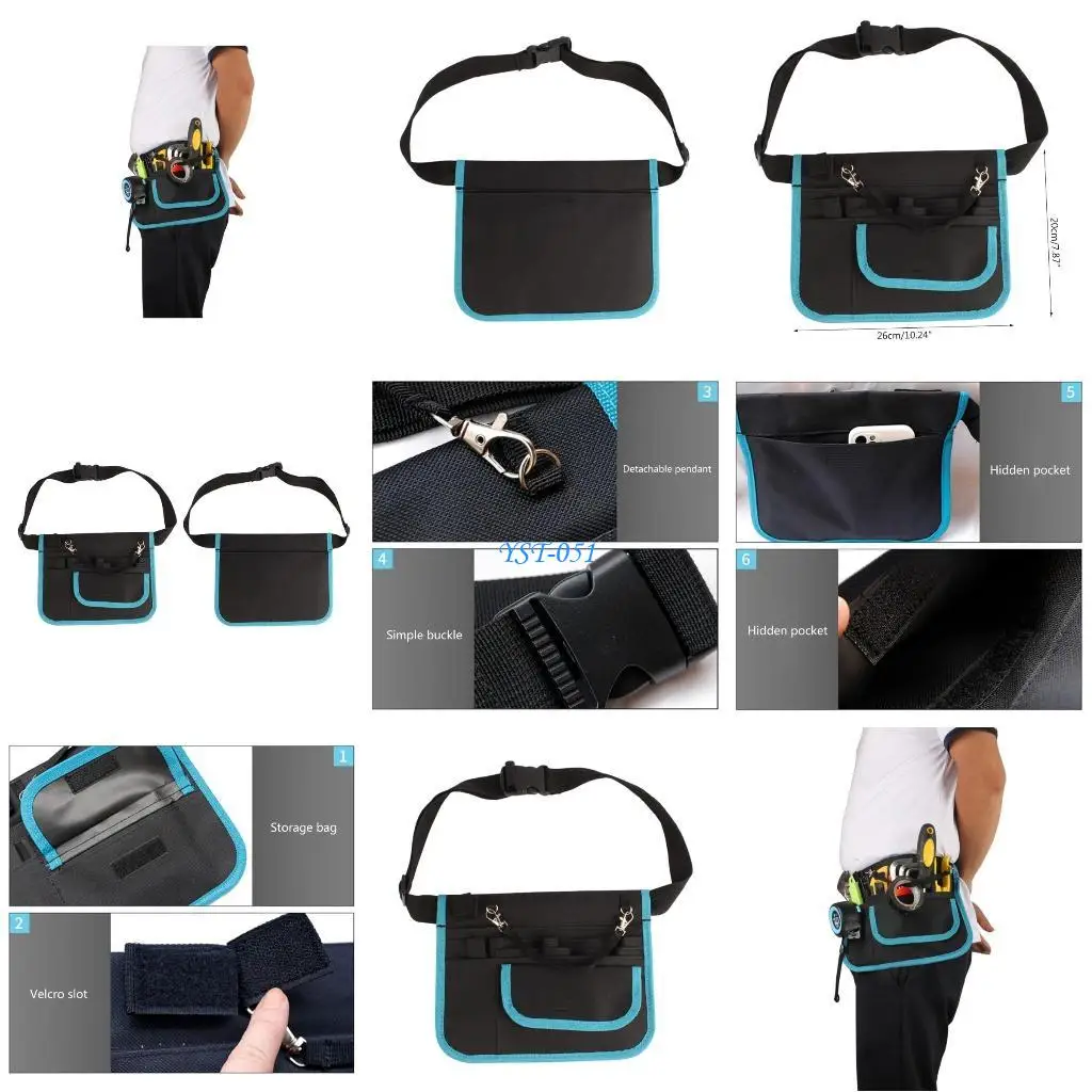 

E15A Robust Nurse Tool Belt -urse Tool Holster- Water-Resistant 1680D Oxford for Electrician Gear Tools