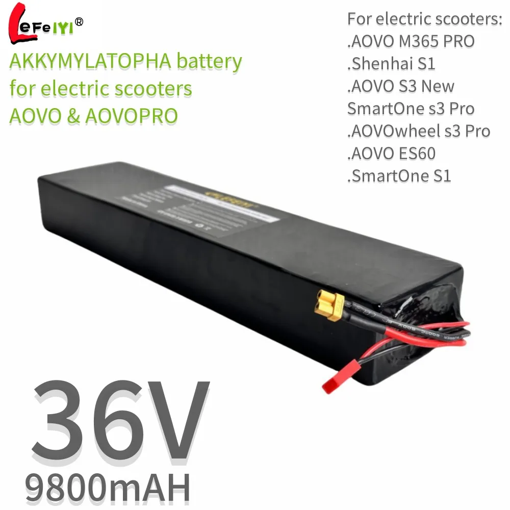 36V9.8AH for AOVO, AOVOPRO, Kamukai and SmartOne Electric Scooter Battery 10S3P