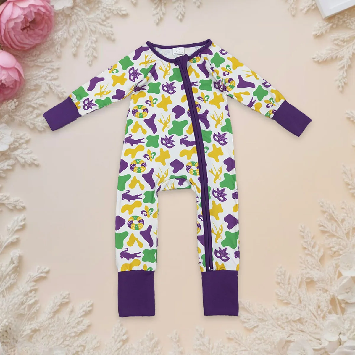 

Камуфляжный комбинезон на молнии с длинными рукавами для маленьких мальчиков, детская одежда, комбинезон для новорожденных Mardigras, боди, оптовая продажа